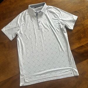 UNRL Precision Polo White and Gray